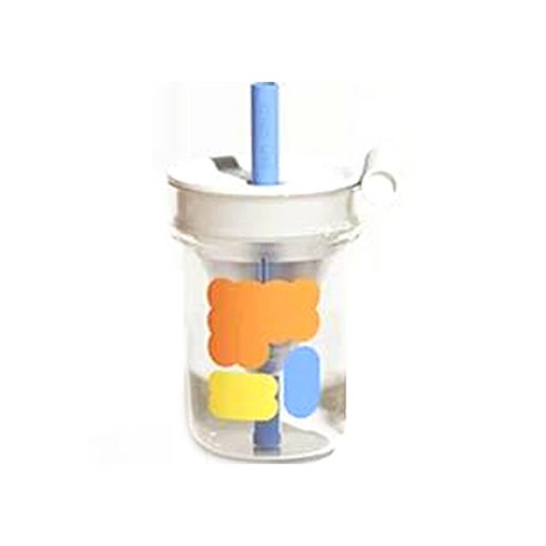 차코랩 내열유리 빨대 텀블러, 화이트, 1개, 560ml