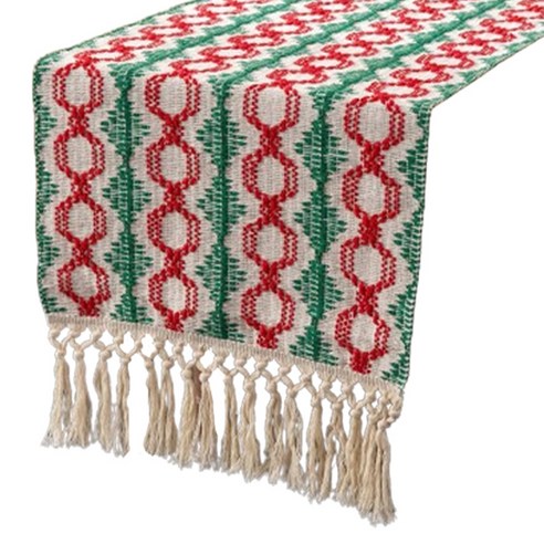 블럭마트 크리스마스 보헤미안 테이블 러너, type 2, 2인(120 x 33 cm), 1개