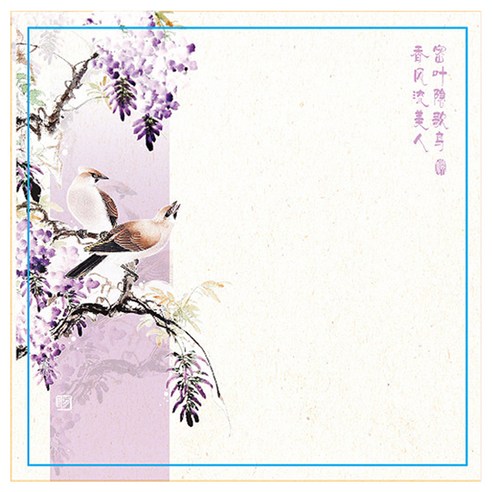 라벤티아 꽃 고풍화 한지, 타입2, 100개