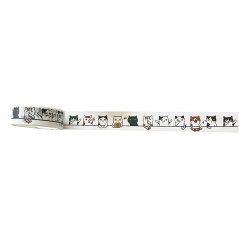 특별한상점 DIY 다이어리꾸미기 테이프스티커 15mm x 5m, 고양이 테이블, 1개