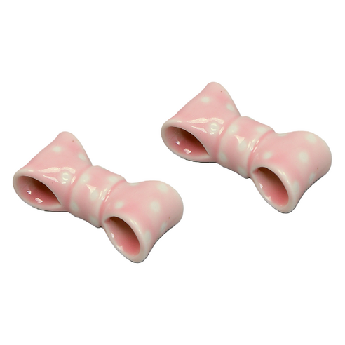리나블루 세라믹 리본 젓가락 받침대, 핑크, 2개