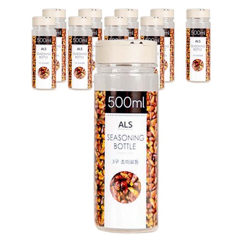 리빙패밀리 3구 조미료 통, 500ml, 10개