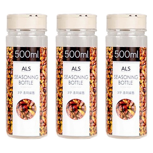 리빙패밀리 3구 조미료 통, 500ml, 3개