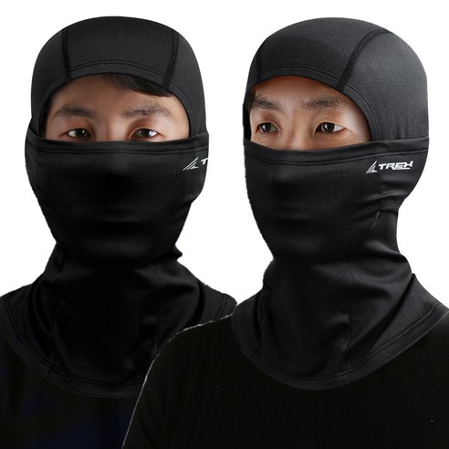 T렉스 방한용 기모 바라클라바, 블랙, 2개