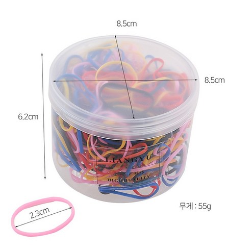 끊어질 걱정 없이 넉넉하게! 투명 고무 머리끈 300개