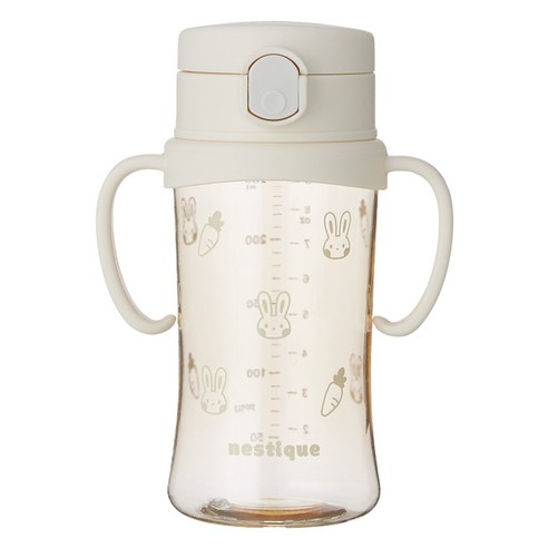 네스틱 유아용 스위치 PPSU 원터치 빨대컵 260ml, 바닐라, 1개