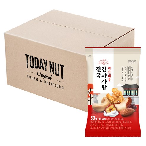 투데이넛 전국견과자랑 경산대추 1500g, 1박스