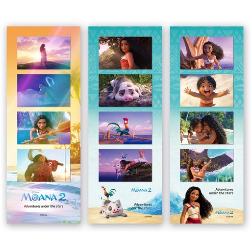디즈니 모아나 2 네컷 스티커 세트 1: 스틸컷, 아르누보, Disney 그림
