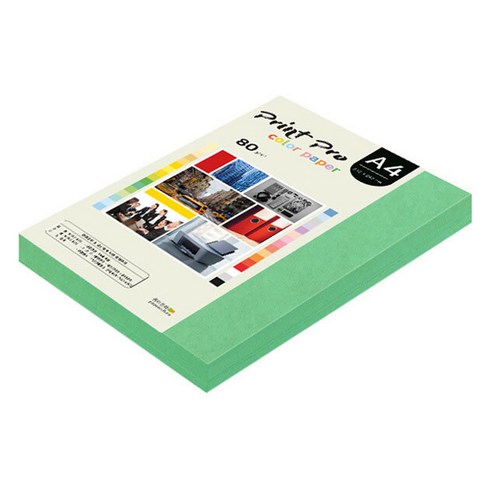 종이문화 프린트프로 칼라복사지 No 11 딥그린, A4, 250개