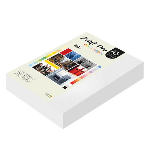 종이문화 프린트프로 칼라복사지 No 30 스노우화이트, A5, 500개