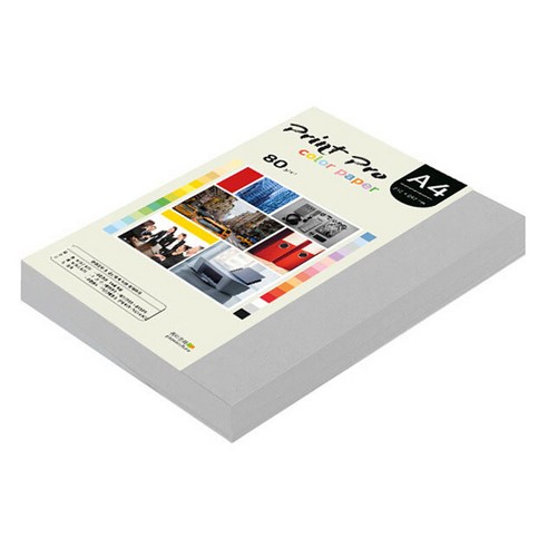 종이문화 프린트프로 칼라복사지 No 31 그레이, A4, 250개
