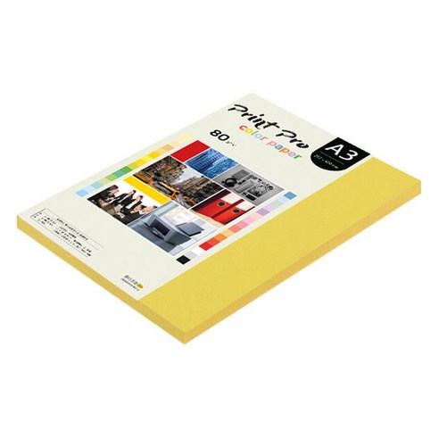 종이문화 프린트프로 칼라복사지 No 06 딥옐로우, A3, 125개