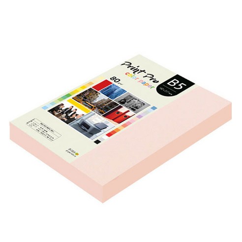 종이문화 프린트프로 칼라복사지 No 22 라이트핑크, B5, 340개