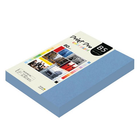 종이문화 프린트프로 칼라복사지 No 17 딥블루, B5, 340개