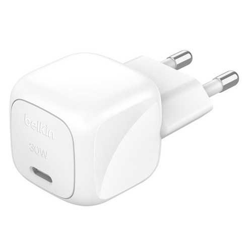 벨킨 부스트차지 USB-C PPS 30W 초소형 고속충전기 WCA008krWH, 화이트, 1개