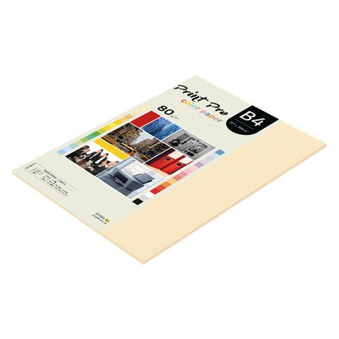 종이문화 프린트프로 칼라복사지 80g No 02 아이보리, B4, 42개