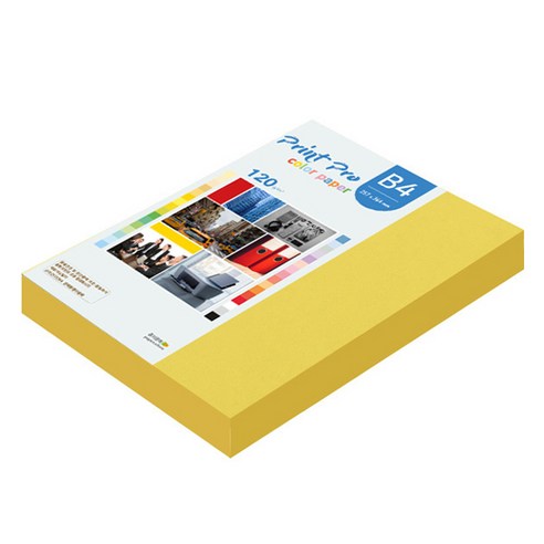 종이문화 프린트프로 칼라복사지 120g No 06 딥옐로우, B4, 220개