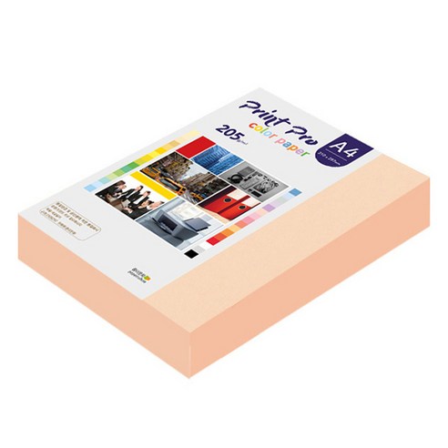 종이문화 프린트프로 두꺼운 칼라복사지 No 26 피치 205g, A4, 200개