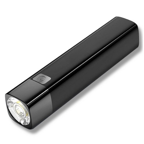 휴대용 LED 충전식 랜턴 손전등, 블랙, 1개