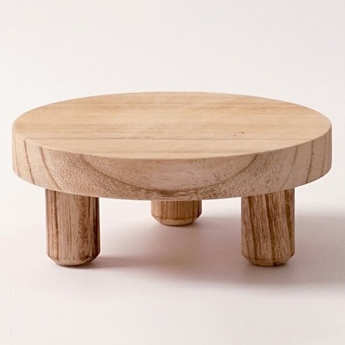 공간에 스며드는 자연의 향기, morningscent 원형 스툴 화분 받침대 원목받침대