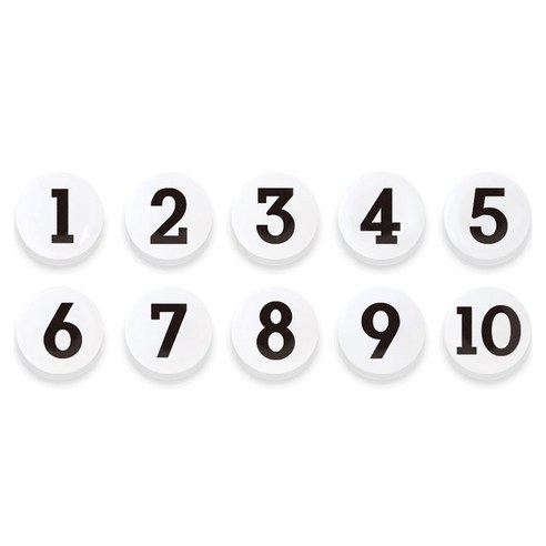 마그피아 숫자 자석홀더 세트 소, 1번~10번, 1세트