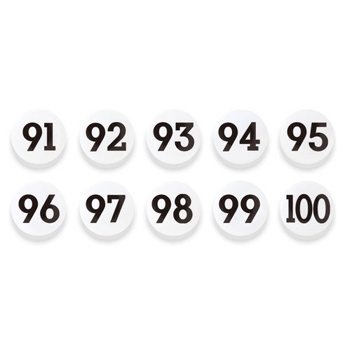 숫자 자석홀더 세트 소, 91번~100번, 1세트