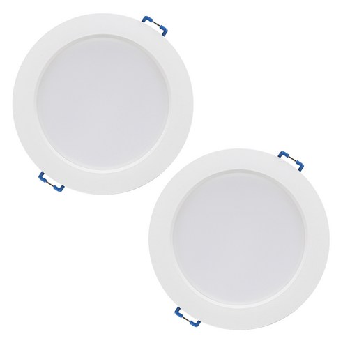 LED 플리커프리 다운라이트 12cm 9W, 전구색, 2개
