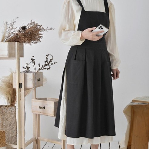 쏟아도 괜찮아! 마법 같은 방수 린넨 원피스 앞치마