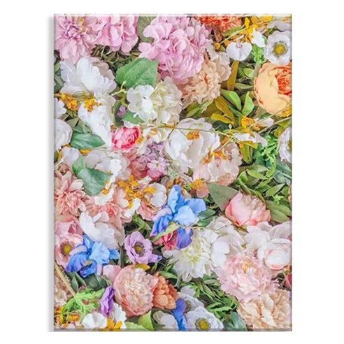 엔픽아트 캔버스형 보석십자수 DIY 세트 40 x 50 cm, MK098 알록달록 꽃, 1개