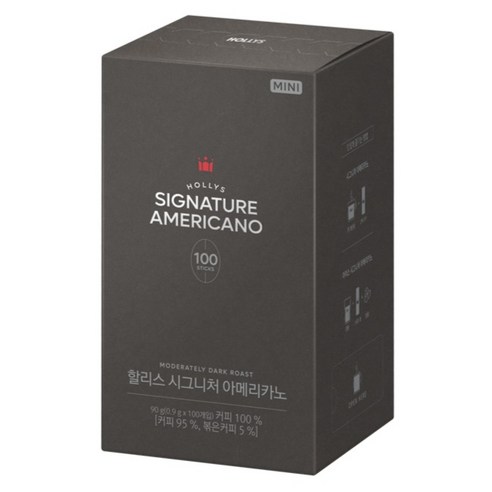 할리스 시그니처 아메리카노 다크 원두커피스틱, 900mg, 100개입, 1개