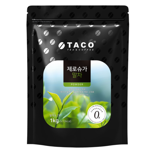 타코 제로슈가 말차 파우더, 1kg, 1개, 1개입