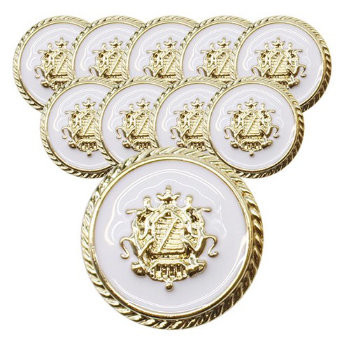 동대문단추왕 몽키단추 25mm, 화이트G, 10개