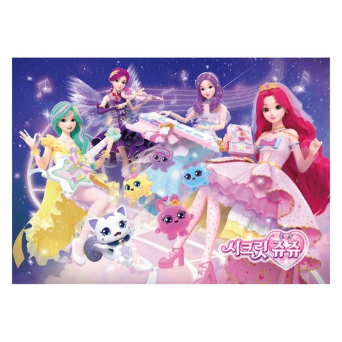 UNICORN 유아용 시크릿쥬쥬 퍼즐, 1개, 130피스