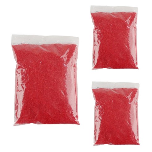 유니아트 색모래 500g, 빨강, 3개