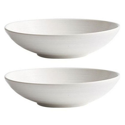 모던지 심플 일식 면기 소 직경 20.3cm x 높이 5.5cm YJ702, 화이트, 2개