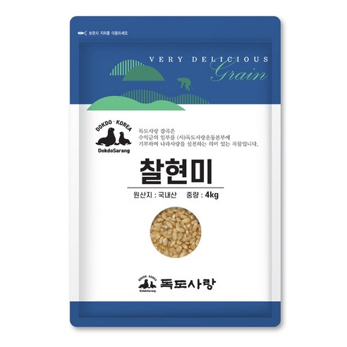독도사랑 찰현미, 4kg, 1개