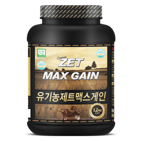 제트리션 유기농 제트맥스게인 프로틴파우더 초코, 1개, 1.2kg