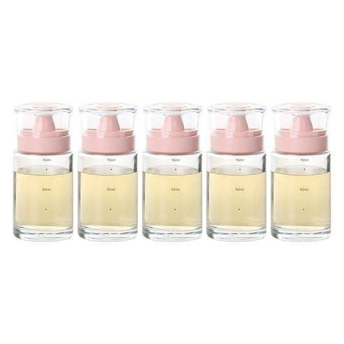 키텐실 시노글라스 비스포크 실리콘 오일병 S-Cap 로즈핑크, 5개, 100ml