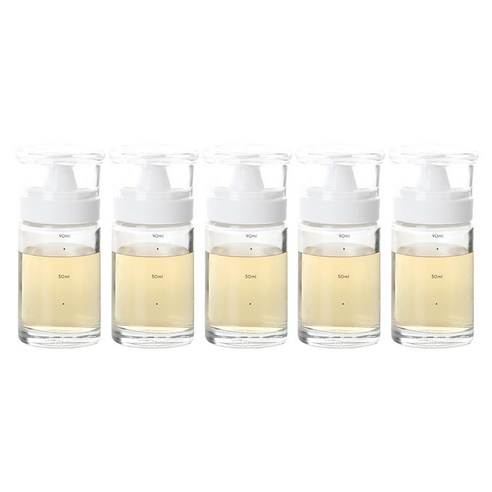 키텐실 시노글라스 비스포크 실리콘 오일병 S-Cap 크림화이트, 5개, 100ml