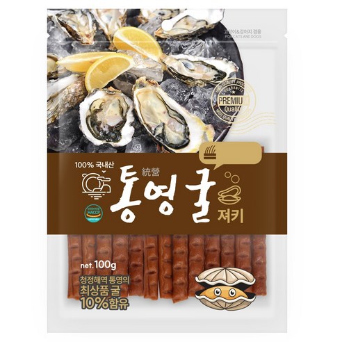 강아지 통영져키 소프트 간식, 1개, 100g, 굴맛