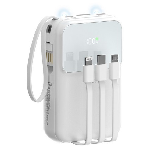 SKY 필 U10PD 고속 충전 보조배터리 10000mAh, 폴라 화이트, SKY-BU10PD
