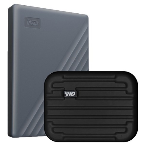 WD My Passport Works with USB C 휴대용 외장하드, 그레이, 2TB