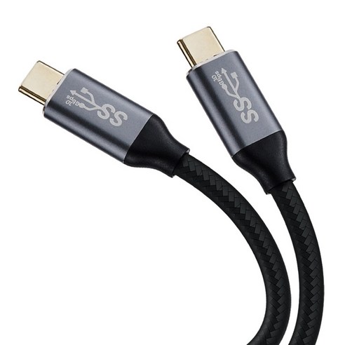 컴스마트 C타입-C타입 USB 3.1 PD 100W E Marker 10G 데이터 전송 메쉬 고속충전 케이블 IH111