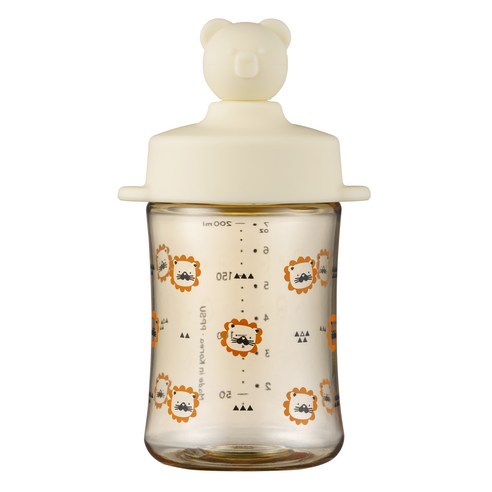 아키움 유아용 곰돌이 PPSU 빨대컵 200ml, 바닐라, 1개