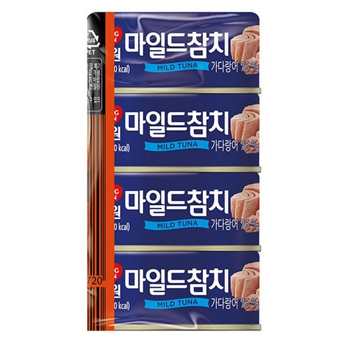 동원참치 마일드 참치, 90g, 4개