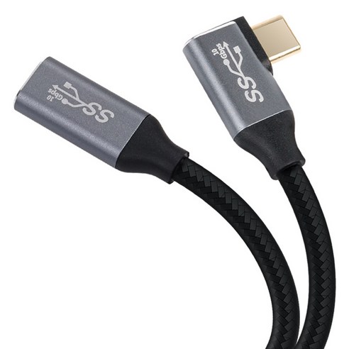 컴스마트 USB C타입 M-C타입 F 60Hz GEN2 PD 고속충전 꺾임 연장케이블 JA075, 1개, 50cm
