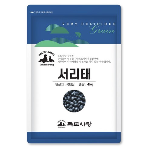 독도사랑 서리태콩, 4kg, 1개