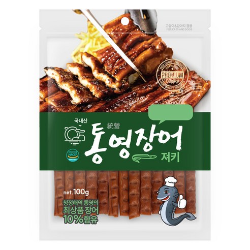 반려동물 통영 져키, 1개, 100g, 장어맛