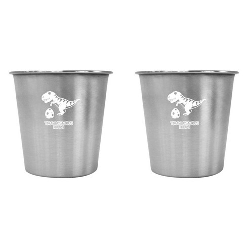 키친유 아동용 티라노 스텐 304 컵 200ml, 혼합색상, 2개