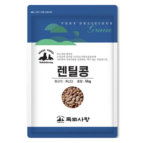 독도사랑 렌틸콩, 5kg, 1개
